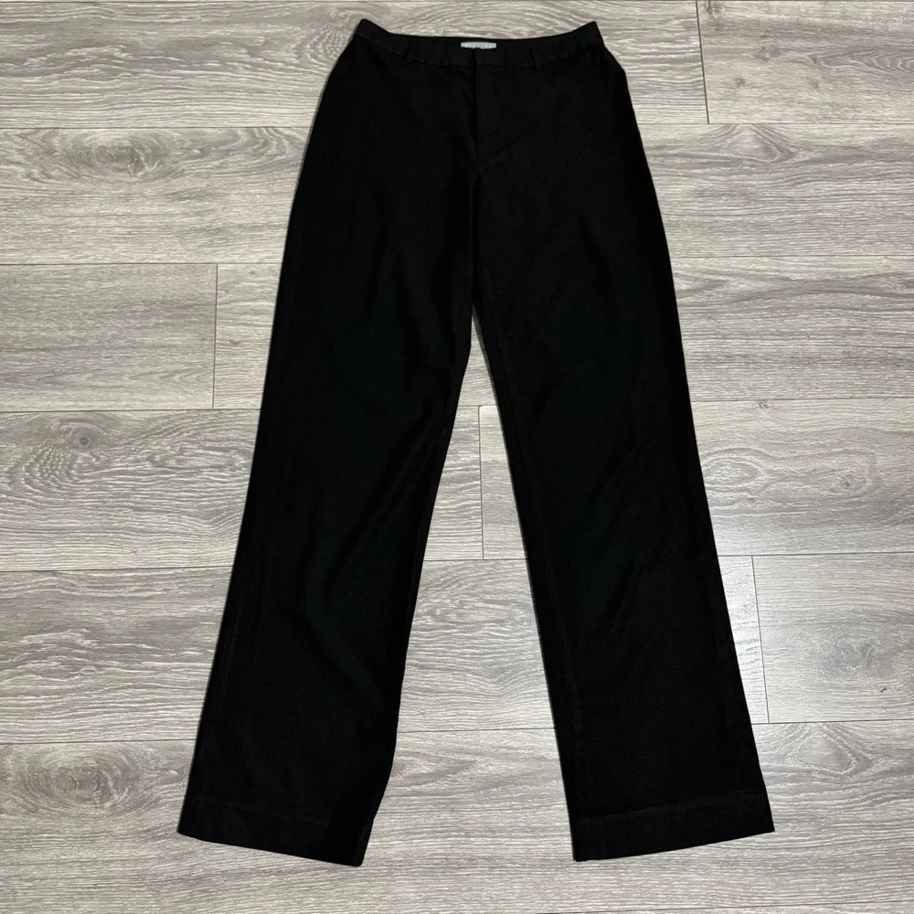 Old Navy Collection Women Black Stretch Office Business Casual Straight Pants 4L